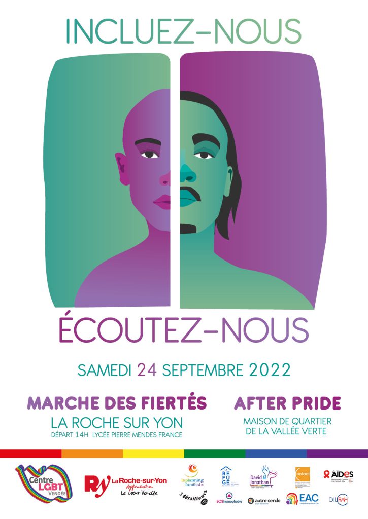 affiche pride La Roche-sur-Yon 2022